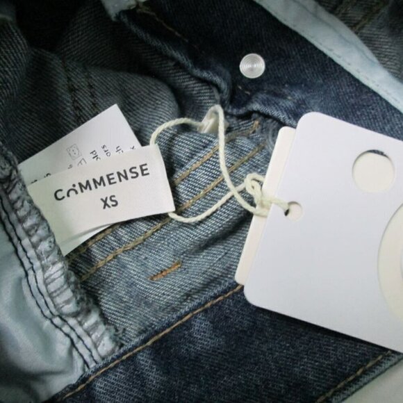 Three Button Baggy Wide Leg Boyfriend Jeans by Commense-Denim-XS-NWT - Picture 13 of 16